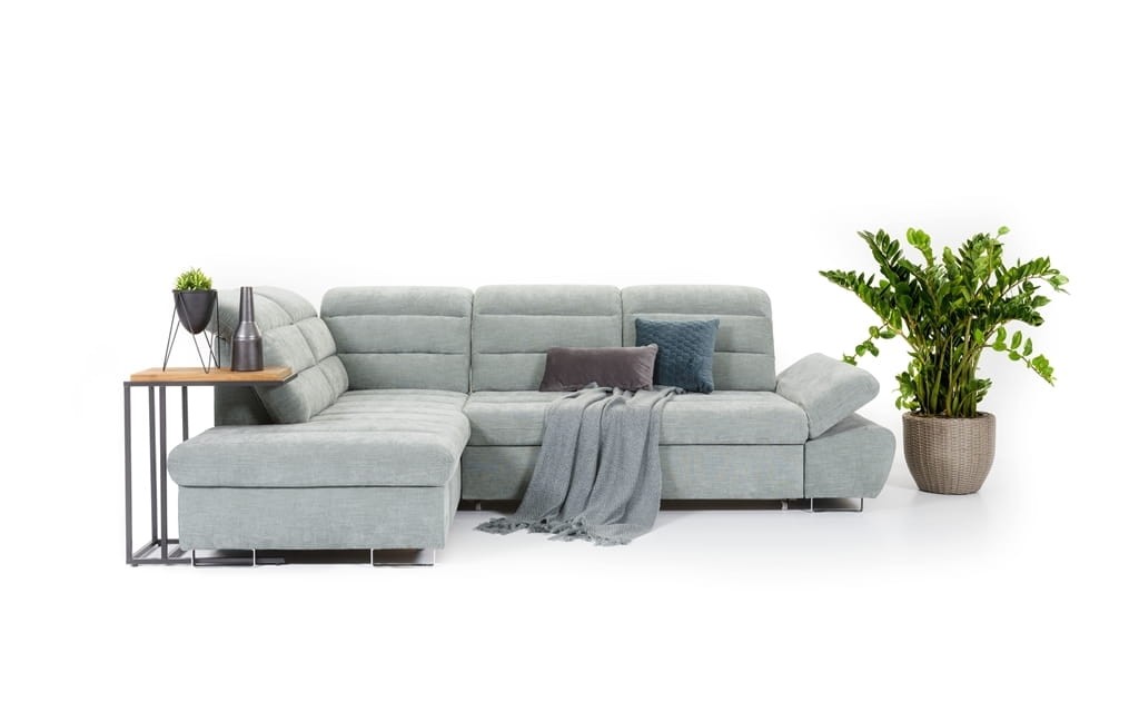 Lewostronny Narożnik 2 ROMA 284 cm z Funkcją Spania i Pojemnikiem na Pościel