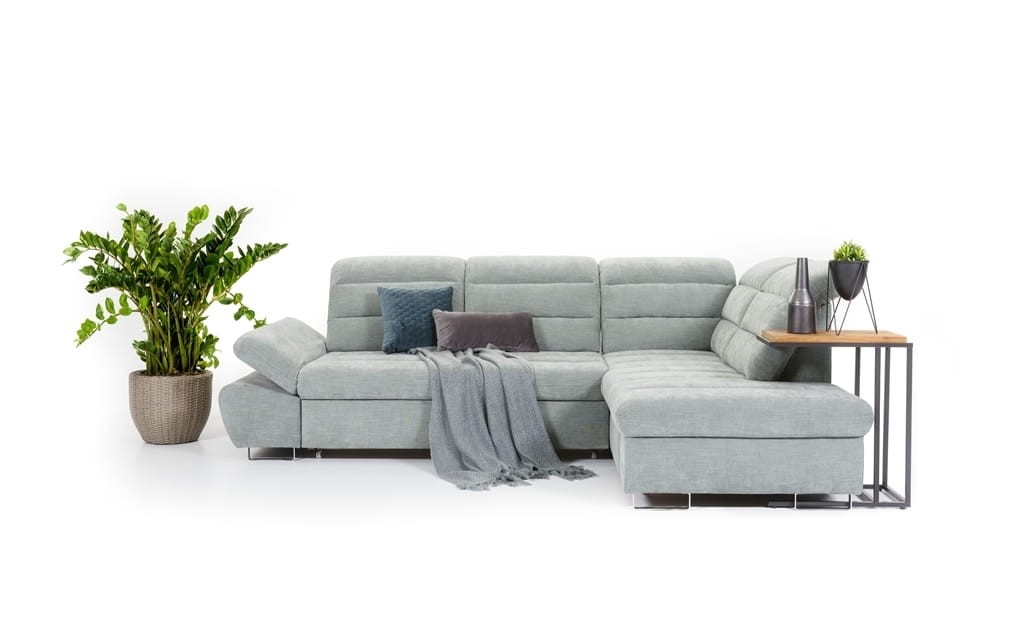 Prawostronny Narożnik 2 ROMA 284 cm z Funkcją Spania i Pojemnikiem na Pościel