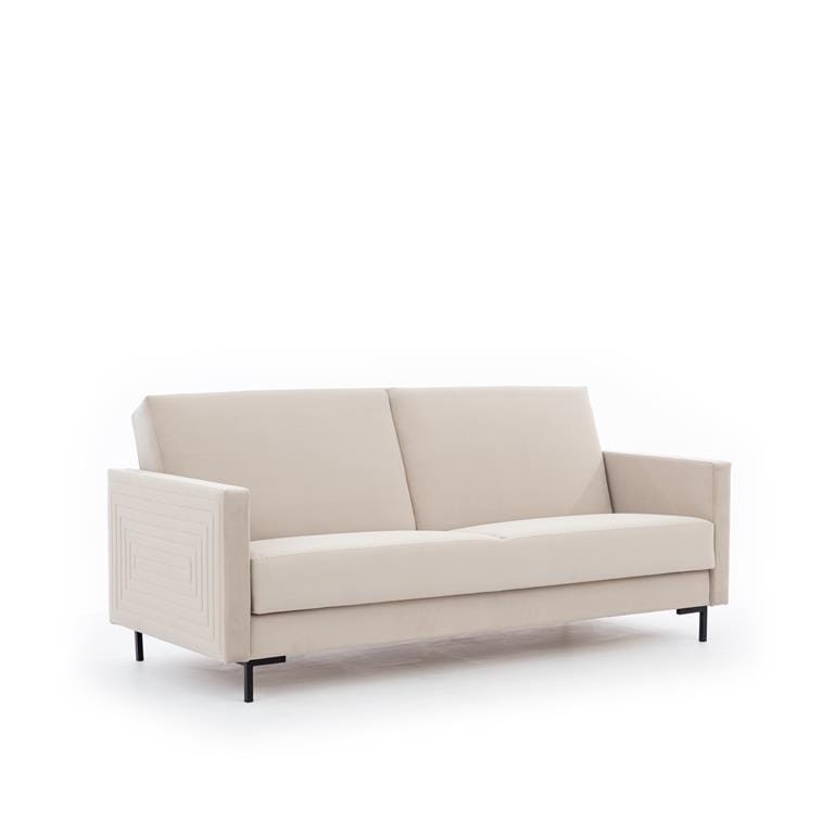 SOLVO WERSALKA B Do Salonu Pokoju Kremowa Modone 17031 nóżki czarne