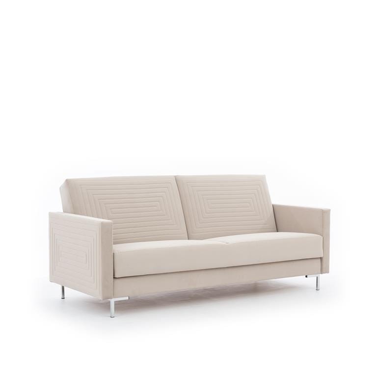 Wersalka SOLVO C Do Salonu Pokoju Kremowa nóżki chrom Modone 17031.jpg