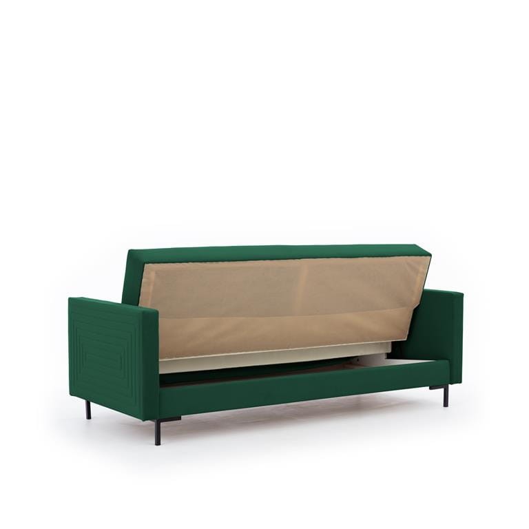 Wersalka SOLVO C Do Salonu Pokoju  Pojemnik na pościel Zielona Modone 17034 nóżki czarne.jpg