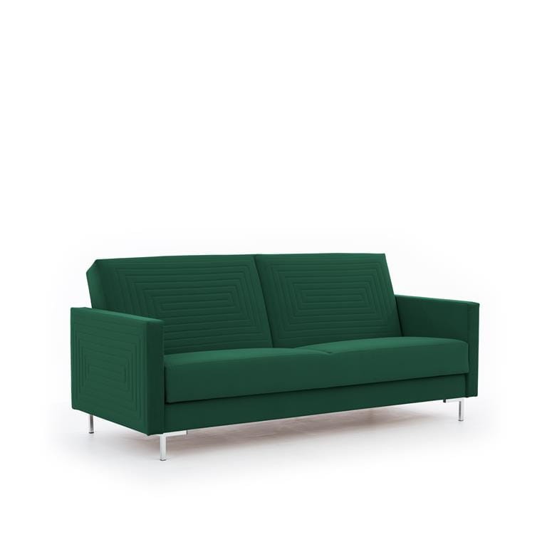 Wersalka SOLVO C Do Salonu Pokoju Zielona Modone 17034 nóżki chrom.jpg