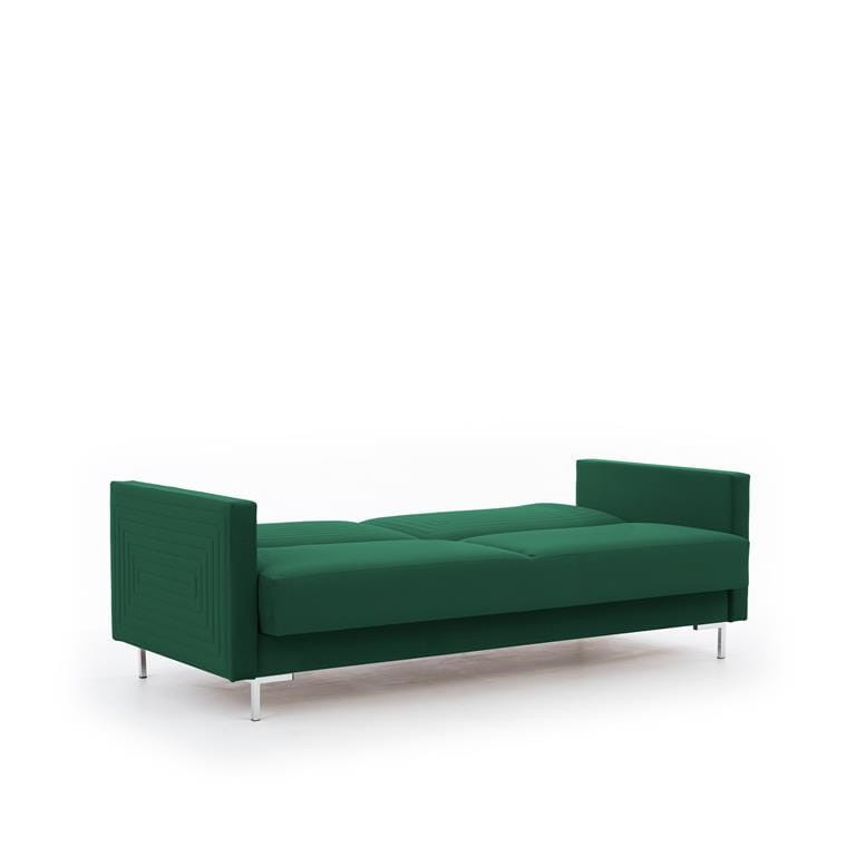 Wersalka SOLVO C Do Salonu Pokoju Funkcja spania Zielona Modone 17034 nóżki chrom.jpg