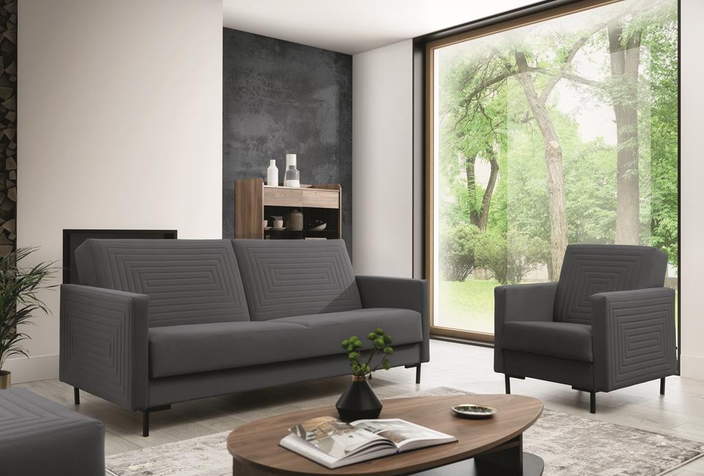 Zestaw SOLVO C do SAlonu Pokoju Szary Modone 17046 nóżki czarne.jpg