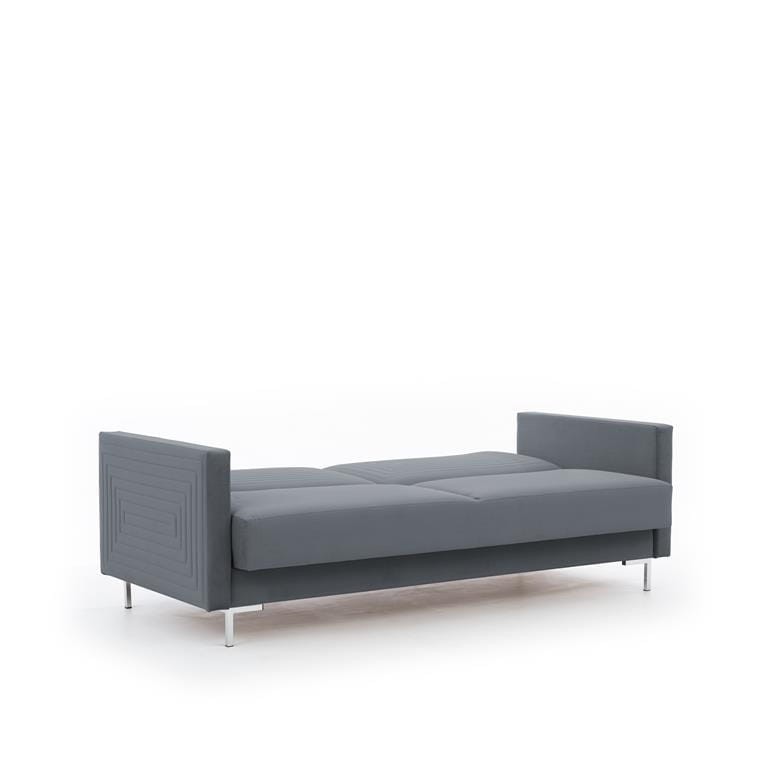 Wersalka SOLVO C Do Salonu Pokoju Funkcja spania Szara Modone 17046 nóżki chrom.jpg