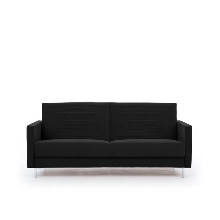 Wersalka SOLVO C Do Salonu Pokoju Czarna Modone 17047 nóżki chrom.jpg