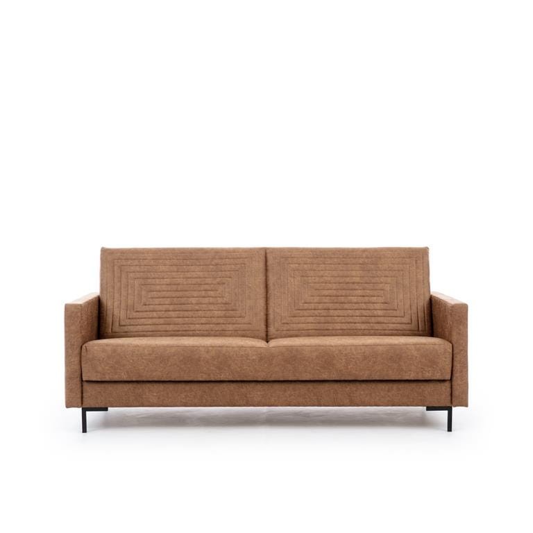 Wersalka SOLVO C Do Salonu Pokoju Brązowa Manila camel nóżki czarne.jpg