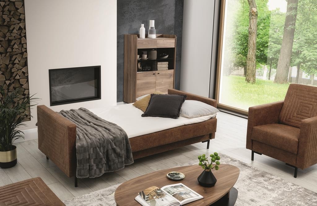 Zestaw SOLVO C do salonu pokoju brązowy Manila camel nóżki chrom.jpg