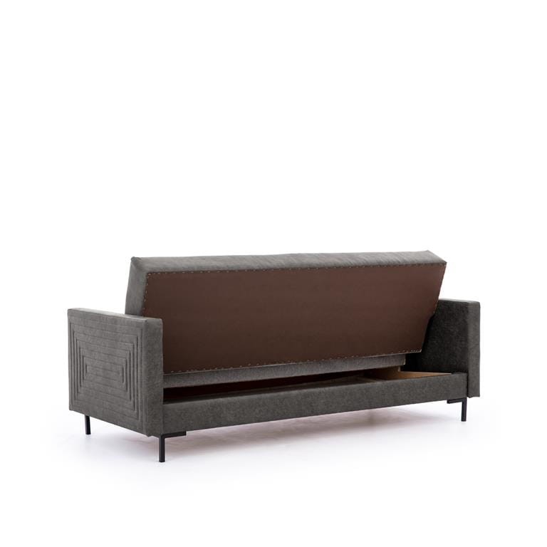 Wersalka SOLVO C Do Salonu Pokoju Pojemnik na pościel Ciemny Szary  Manila dark gray nóżki czarne.jpg