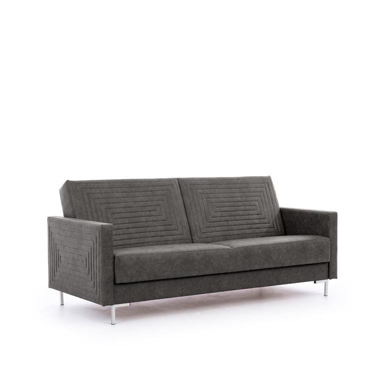 Wersalka SOLVO C Do Salonu Pokoju Ciemny Szary  Manila dark gray nóżki chrom.jpg