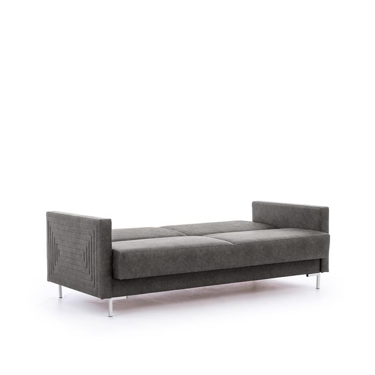 Wersalka SOLVO C Do Salonu Pokoju Funkcja spania Ciemny Szary  Manila dark gray nóżki chrom.jpg