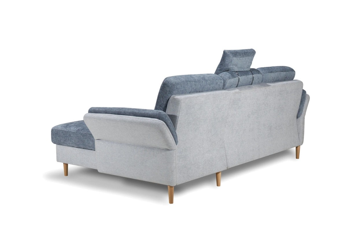 Zdjęcie Prezentujące Bok Narożnika 1 SORI 226 cm z Funkcją Spania i Pojemnikiem na Pościel