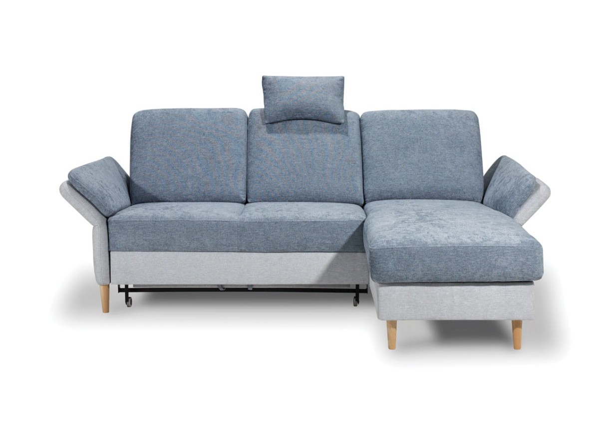 Prawostronny Narożnik 1 SORI 226 cm z Funkcją Spania i Pojemnikiem na Pościel