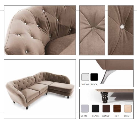 Zdjęcie Cechy Dwuosobowej Sofy 1 WENECJA 190 cm