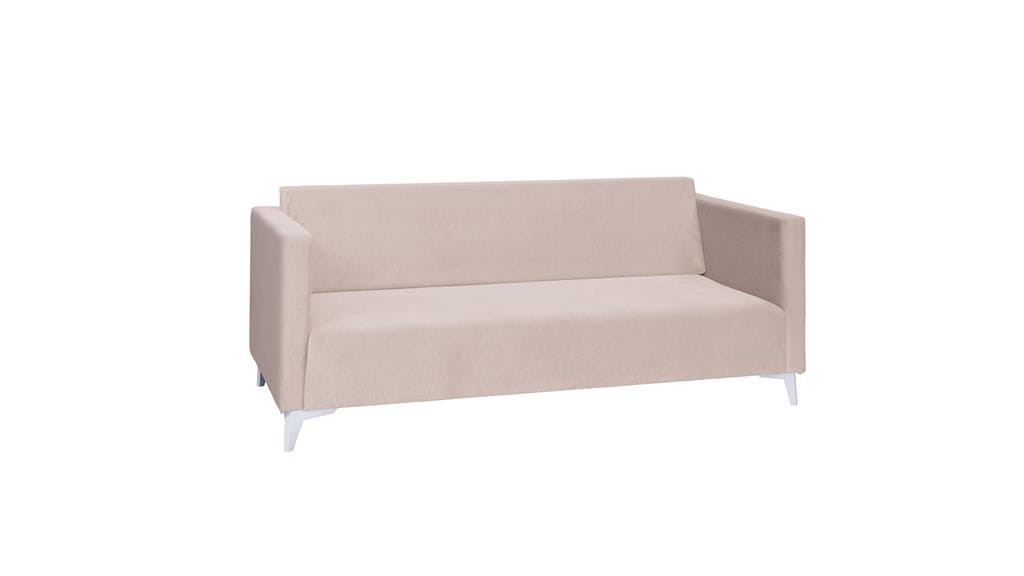 Sofa SZAFIR Do Salonu Pokoju Trzyosobowa beżowa Solo 251 nóżki biały połysk.jpg