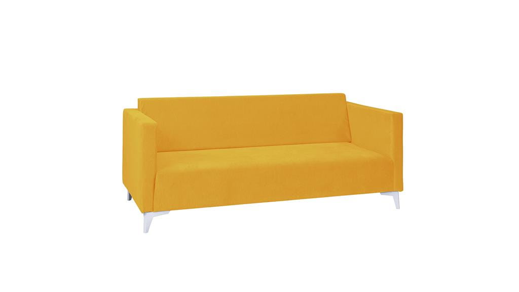 Sofa SZAFIR Do Salonu Pokoju Trzyosobowa żółta Solo 257 nóżki - biały połysk.jpg