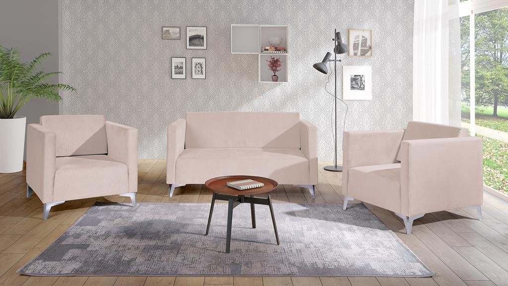 Zestaw SZAFIR 2+1+1 Do Salonu Pokoju beżowy Solo 251 nóżki - chrom.jpg