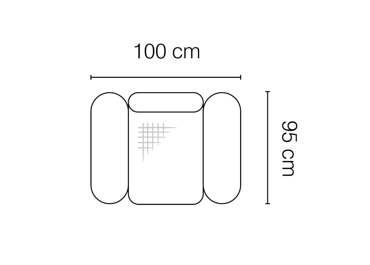 Fotel PESCARA Niebieski Wypoczynkowy z Regulowanymi Zagłówkami Zdjęcie Wymiarów
