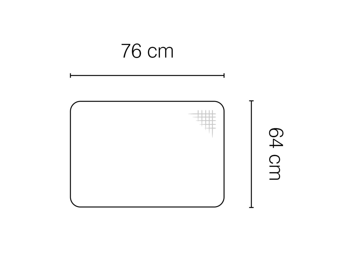 Zdjęcie Wymiarów Pufa PESCARA 76 cm
