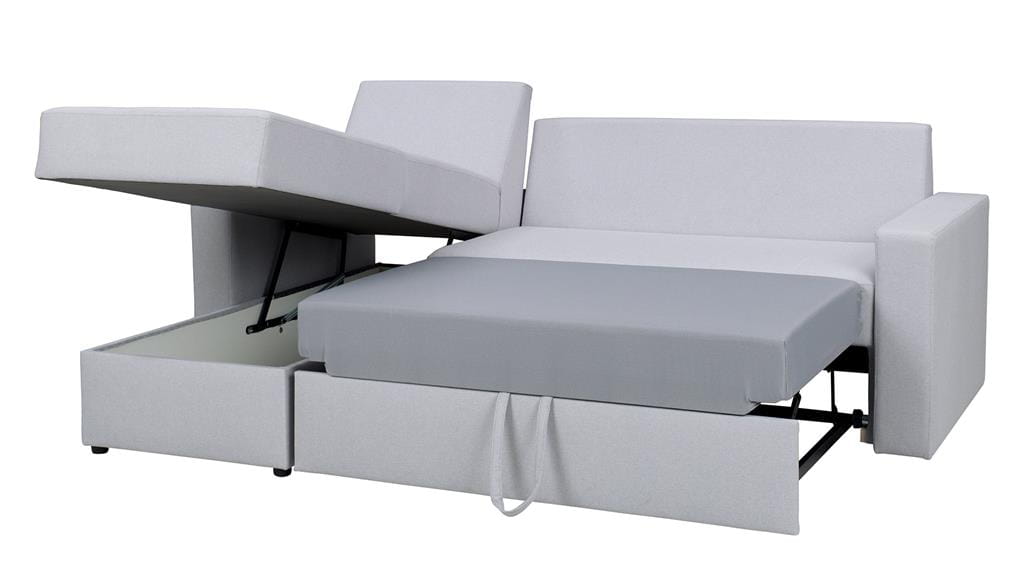 Narożnik DOMINO Do Salonu Pokoju Funkcja Spania Pojemnik na pościel Szary Cashmere 17.jpg