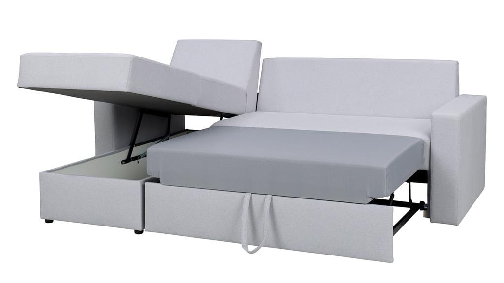 Narożnik DOMINO Do Salonu Pokoju Funkcja Spania Pojemnik na pościel Szary Cashmere 17.jpg