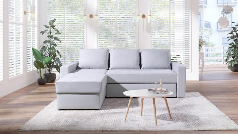 Narożnik DOMINO Do Salonu Pokoju Funkcja Spania Szary Cashmere 17.jpg