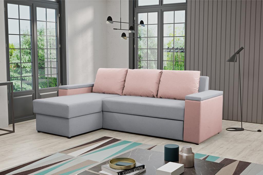 Narożnik HEROS Do Salonu Pokoju Funkcja Spania Caldo 16/6