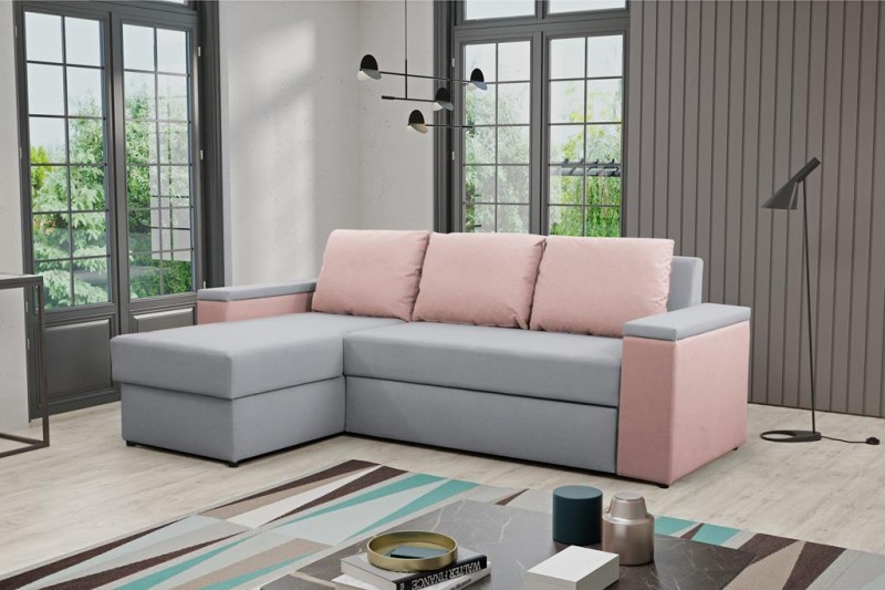 Narożnik HEROS Do Salonu Pokoju Funkcja Spania Caldo 16/6