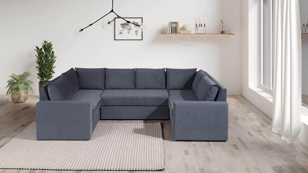 Narożnik DENVER PLUS Funkcja Spania Pojemnik na pościel Grafitowy U LOCA 21.jpg