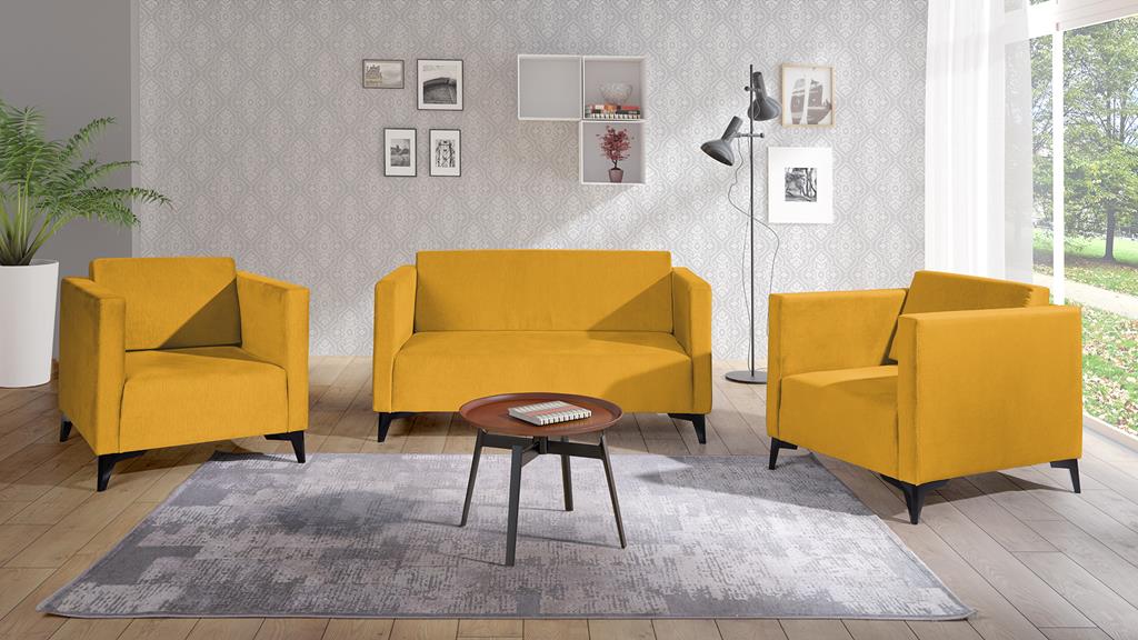 SZAFIR ZESTAW 2+1+1 Do Salonu Pokoju żółty Solo 257 nóżki - czarny połysk.jpg