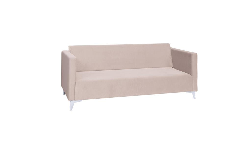 Sofa SZAFIR Do Salonu Pokoju Trzyosobowa beżowa Solo 251 nóżki biały połysk.jpg