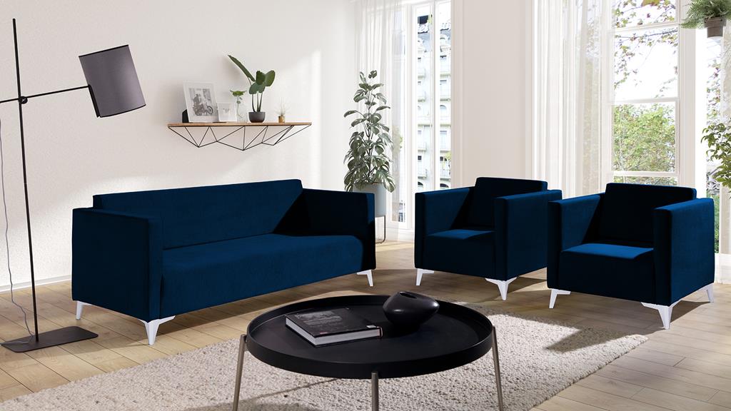 SZAFIR ZESTAW 3+1+1 Do Salonu Pokoju granatowy Solo 263 nóżki - biały połysk.jpg