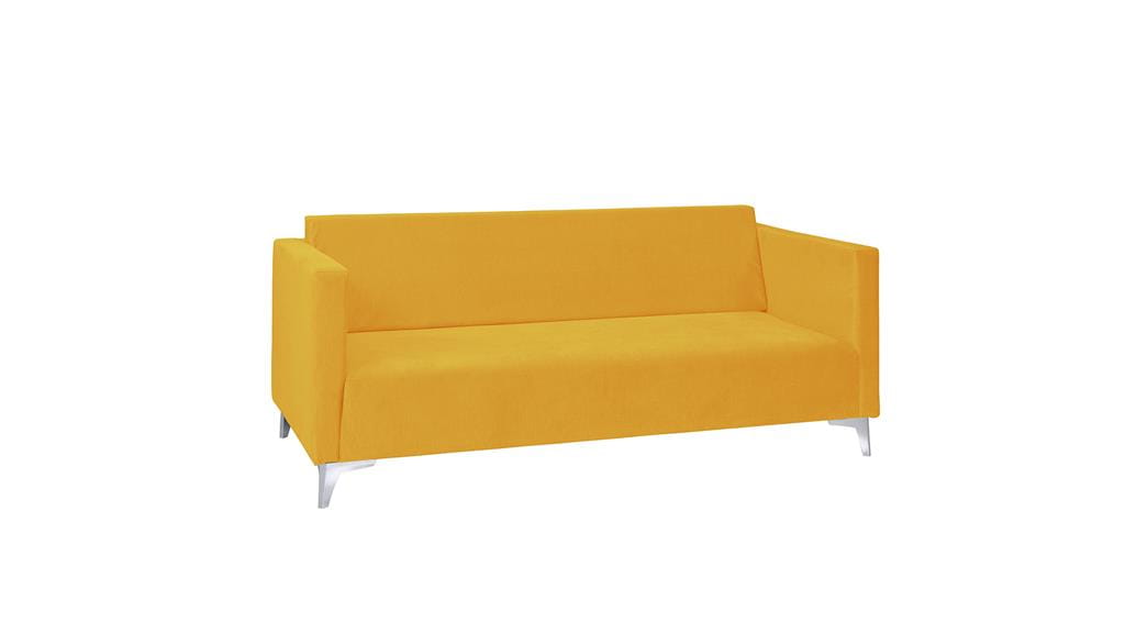 Sofa SZAFIR Do Salonu Pokoju Trzyosobowa żółta Solo 257 nóżki - chrom.jpg