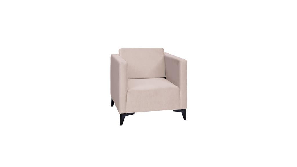 Fotel SZAFIR Do Salonu Pokoju beżowy Solo 251 nóżki  - czarny połysk.jpg