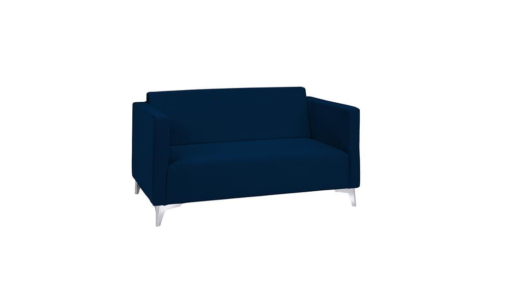 Sofa SZAFIR Do Salonu Pokoju Dwuosobowa granatowa Solo 263 nóżki  - chrom.jpg