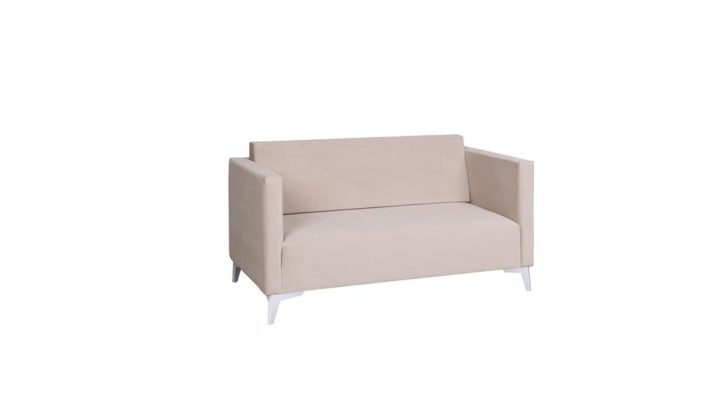 Sofa SZAFIR Do Salonu Pokoju Dwuosobowa beżowa Solo 251 nóżki - biały połysk.jpg