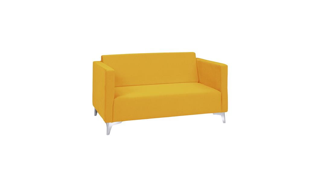 Sofa SZAFIR Do Salonu Pokoju Dwuosobowa żółta Solo 257 nóżki - chrom.jpg