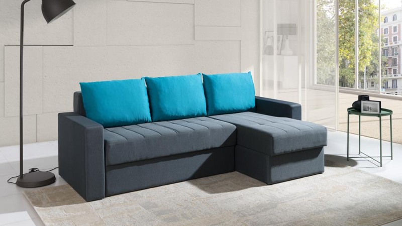 Narożnik INES Do Salonu Pokoju Funkcja Spania Szary Niebieski Bahama 32/16.jpg