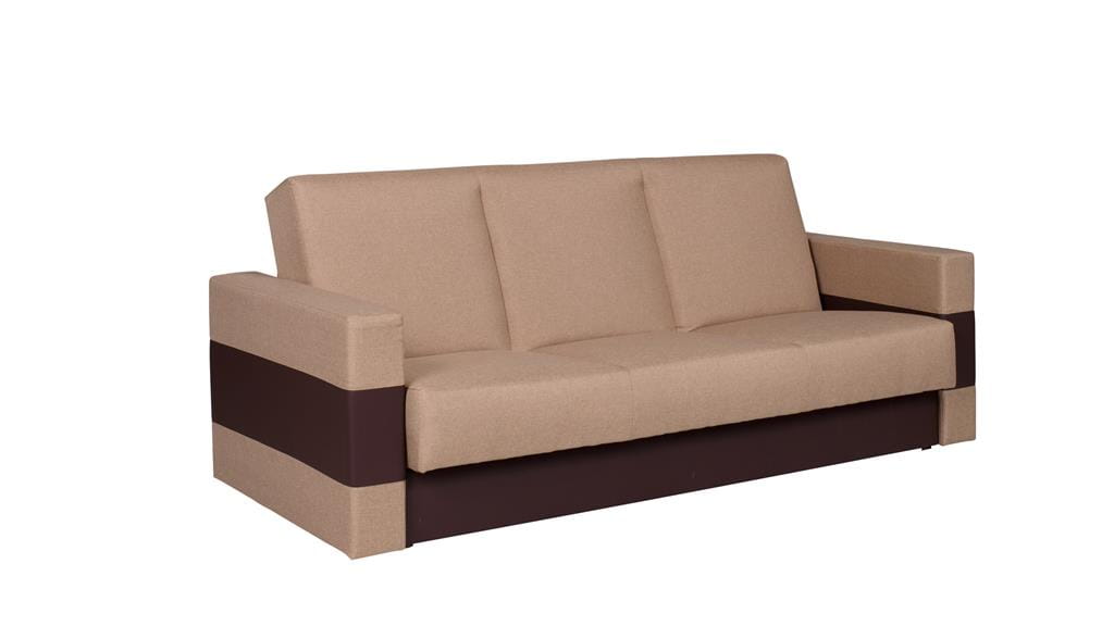 Wersalka GORDIA Do Salonu Pokoju Funkcja Spania Pojemnik na pościel Brązowa Lux 02/Soft 66