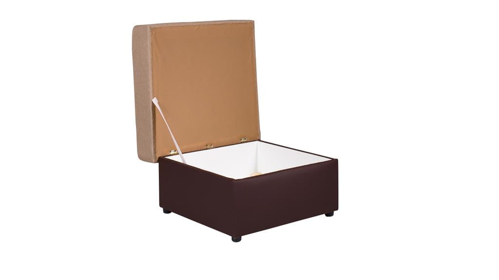 Pufa GORDIA Do Salonu Pokoju Pojemnik Brązowy Lux 02/Soft 66