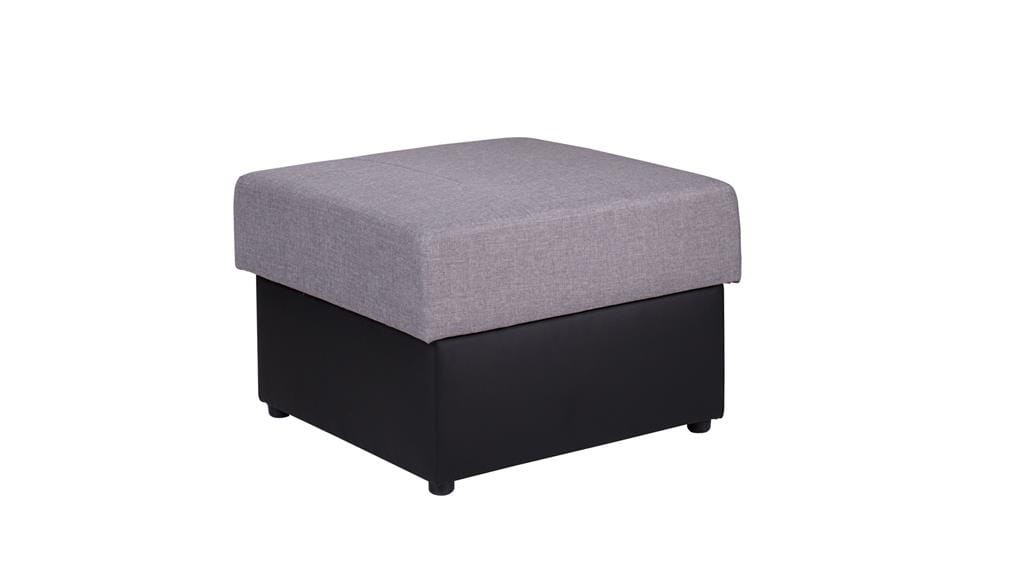 Pufa GORDIA Do Salonu Pokoju Pojemnik Szary Lux 05/Soft 11