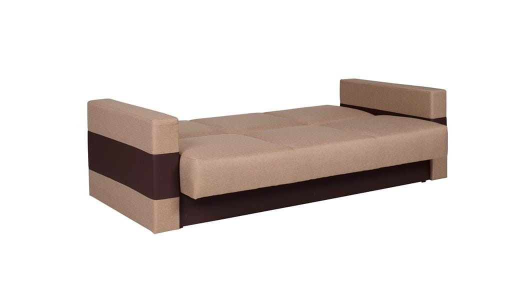 Wersalka GORDIA Do Salonu Pokoju Funkcja Spania Pojemnik na pościel Brązowa Lux 02/Soft 66