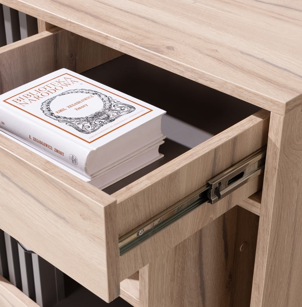 Pokój dzienny 1 ALLMO dąb estana / antracyt AL3 4 5 8 14 Tradycyjne Do salonu Do pokoju młodzieżowego