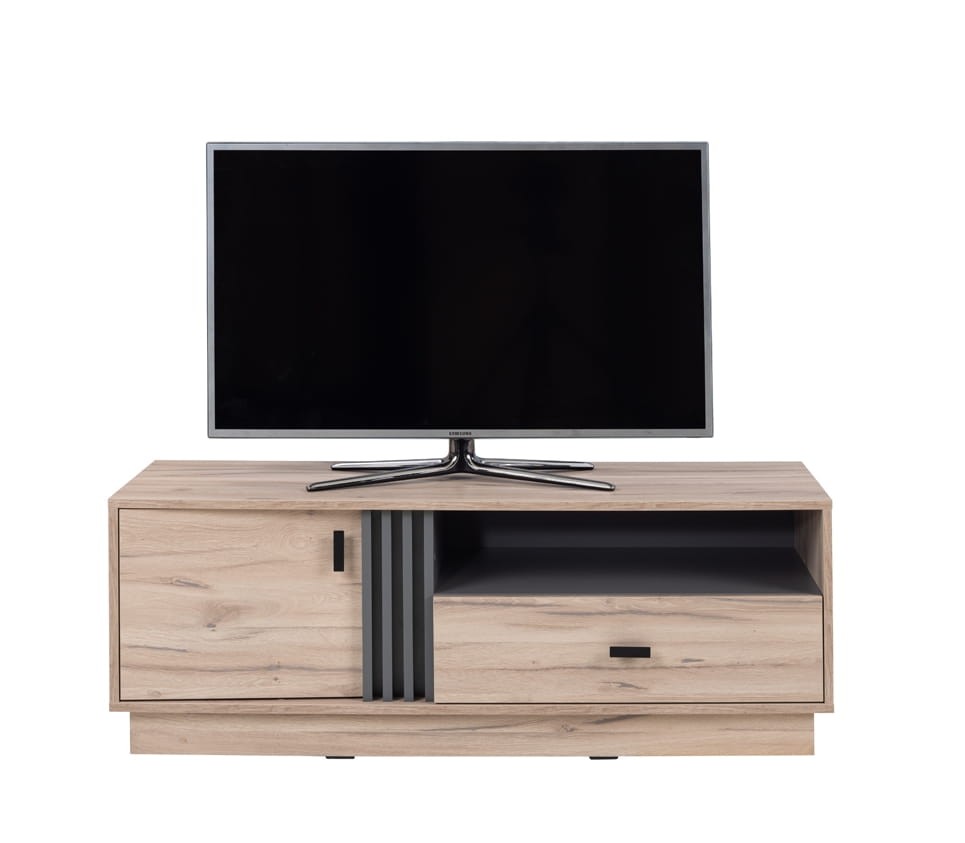 Szafka RTV ALLMO szerokość 125 cm dąb estana / antracyt AL5