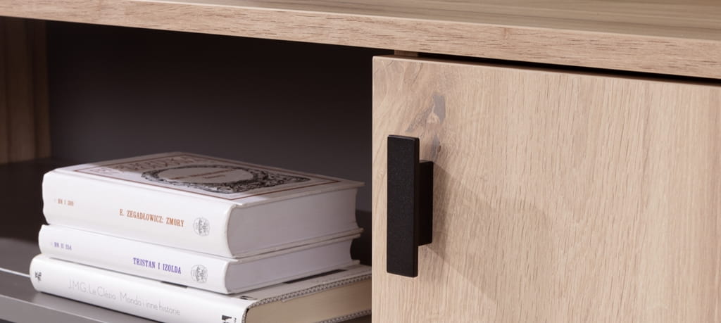 Pokój dzienny 3 ALLMO dąb estana / antracyt AL1 7 9 10 11 14 Tradycyjne Do salonu Do pokoju młodzieżowego