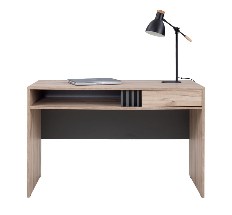 Biurko z szufladą ALLMO szerokość 120 cm dąb estana / antracyt AL9