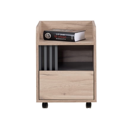 Kontenerek do biurka ALLMO szerokość 40 cm dąb estana / antracyt AL10