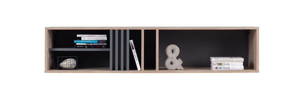 Półka wisząca ALLMO szerokość 140 cm dąb estana / antracyt AL11