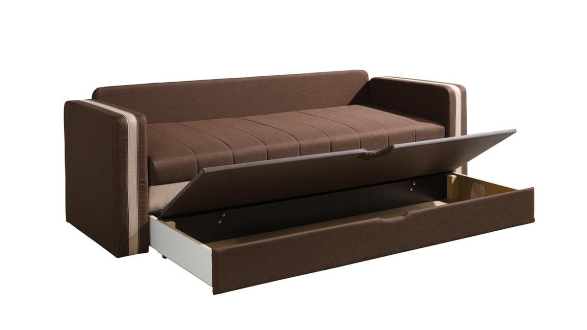 Sofa EUFORIA Do Salonu Pokoju Funkcja Spania Brązowa Ciemna Lux  12/Lux 24