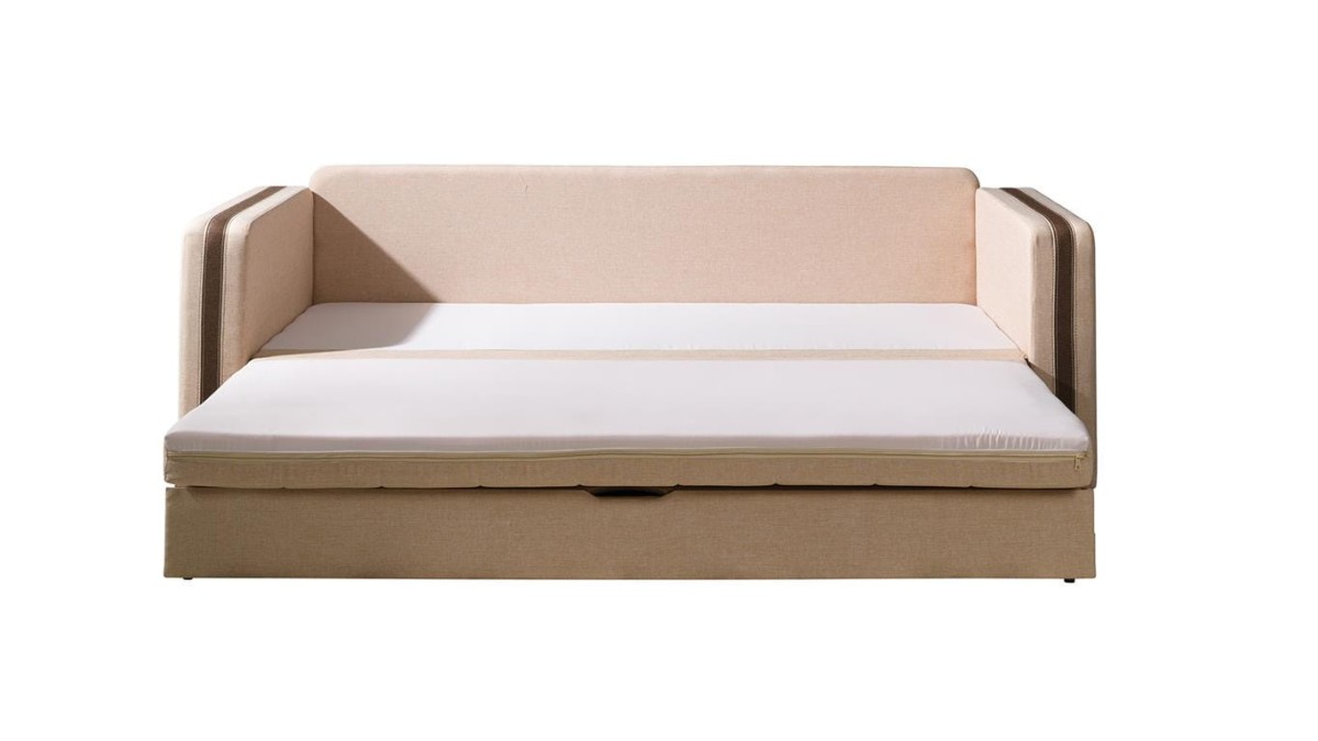 Sofa EUFORIA Do Salonu Pokoju Funkcja Spania Beżowa Jasna Lux 24/Lux 12